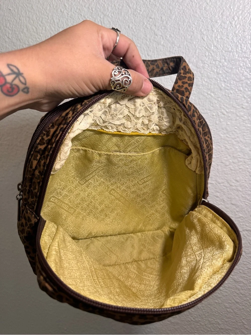 Bottega Veneta Vintage Leopard Print Accessory Pouch Mini Bag